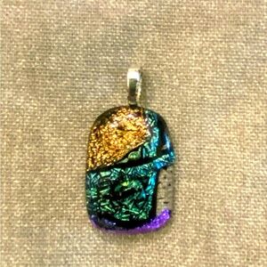 Multicolor Glass Pendant Necklace